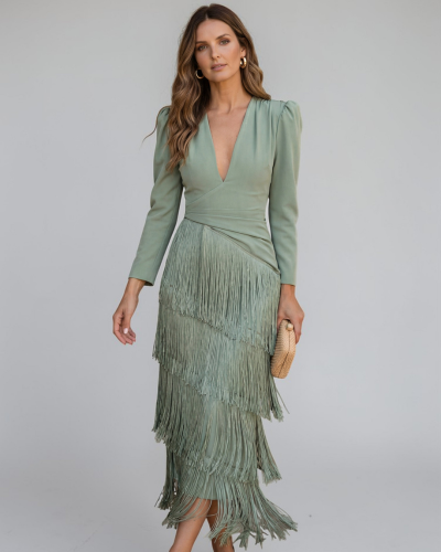 Sofia - Elegantes Fransen Kleid