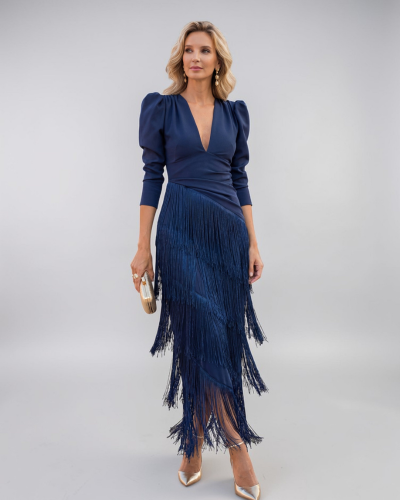 Sofia - Elegantes Fransen Kleid