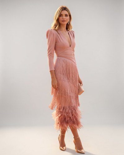 Sofia - Elegantes Fransen Kleid