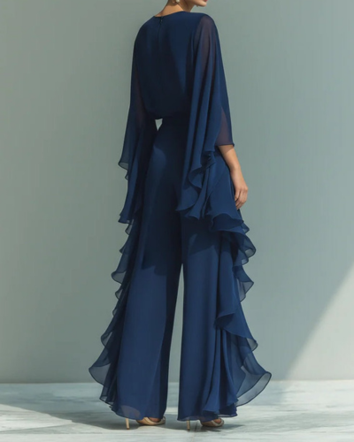 Aurora – Elegantes Komplett-Outfit aus Chiffon mit Volants