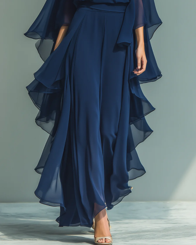 Aurora – Elegantes Komplett-Outfit aus Chiffon mit Volants