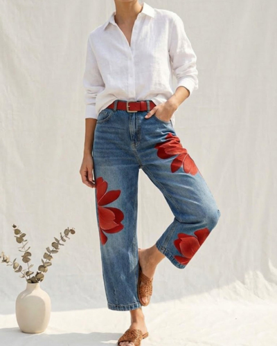 Sophia - Elegante Blumenhose