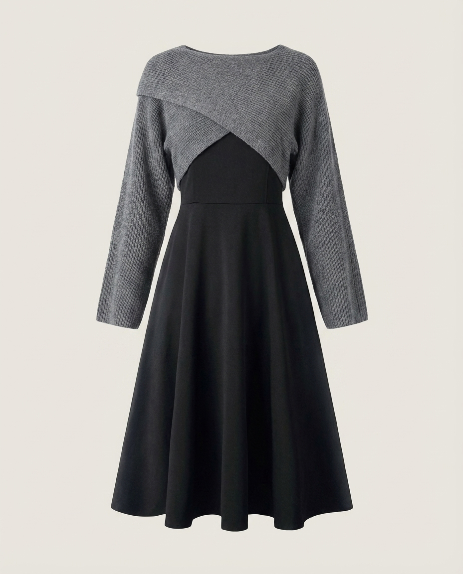 Alessia - Elegantes Strickkleid-Set