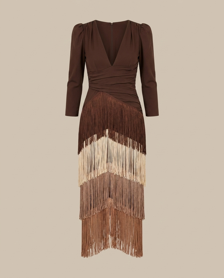 Sofia - Elegantes Fransen Kleid