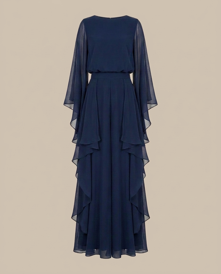 Aurora – Elegantes Komplett-Outfit aus Chiffon mit Volants