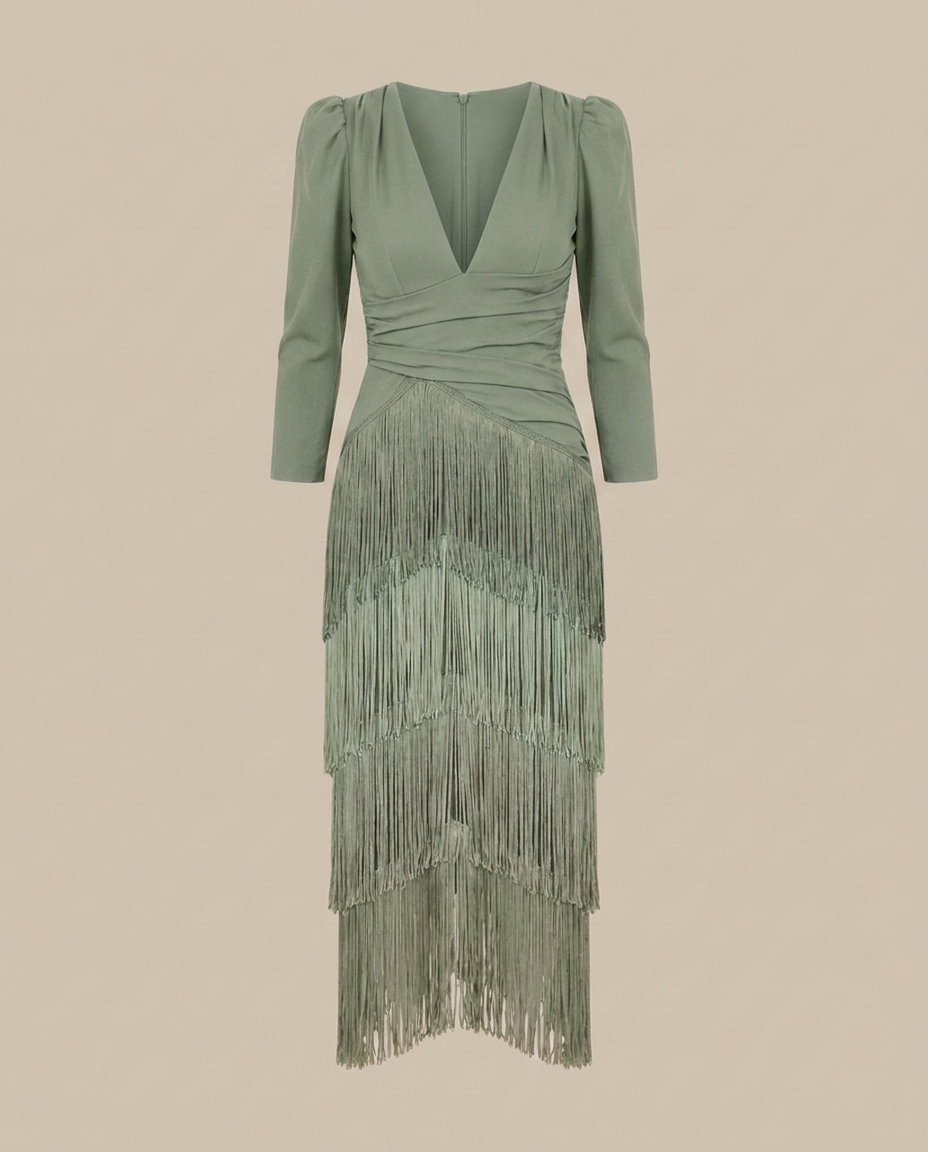 Sofia - Elegantes Fransen Kleid