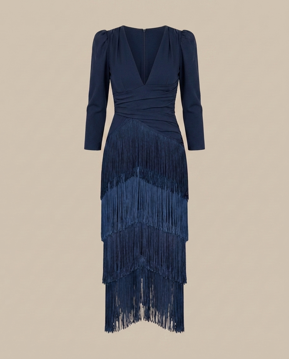 Sofia - Elegantes Fransen Kleid