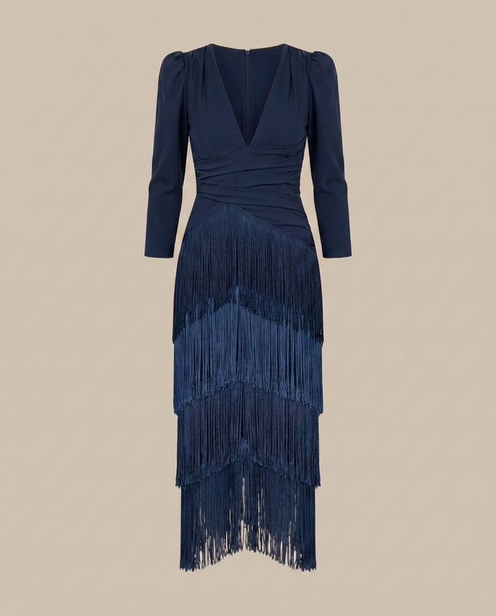 Sofia - Elegantes Fransen Kleid