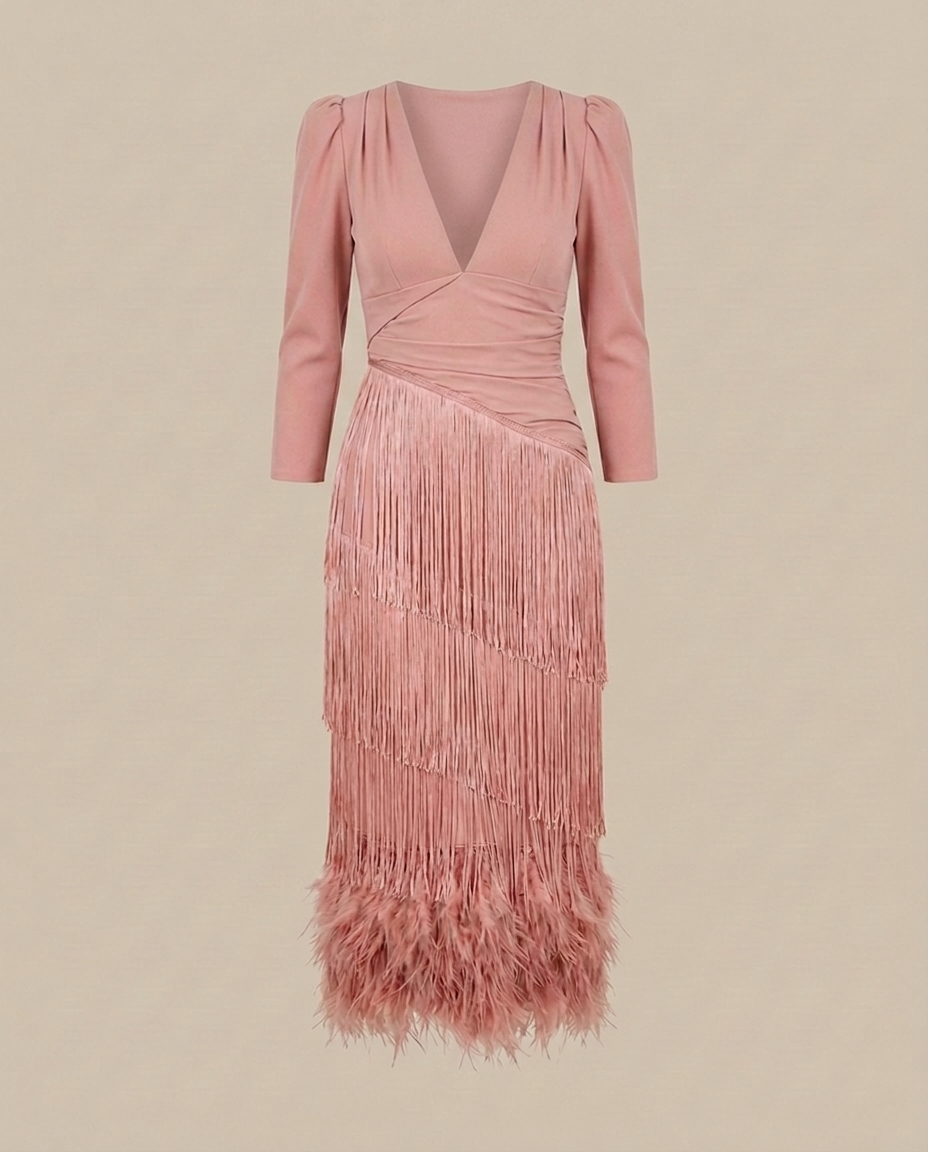 Sofia - Elegantes Fransen Kleid