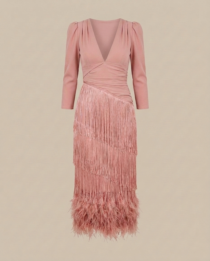 Sofia - Elegantes Fransen Kleid