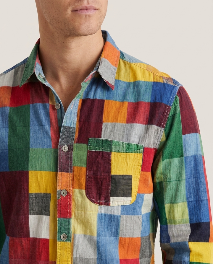 Kevin - Hochwertiges Patchwork-Hemd
