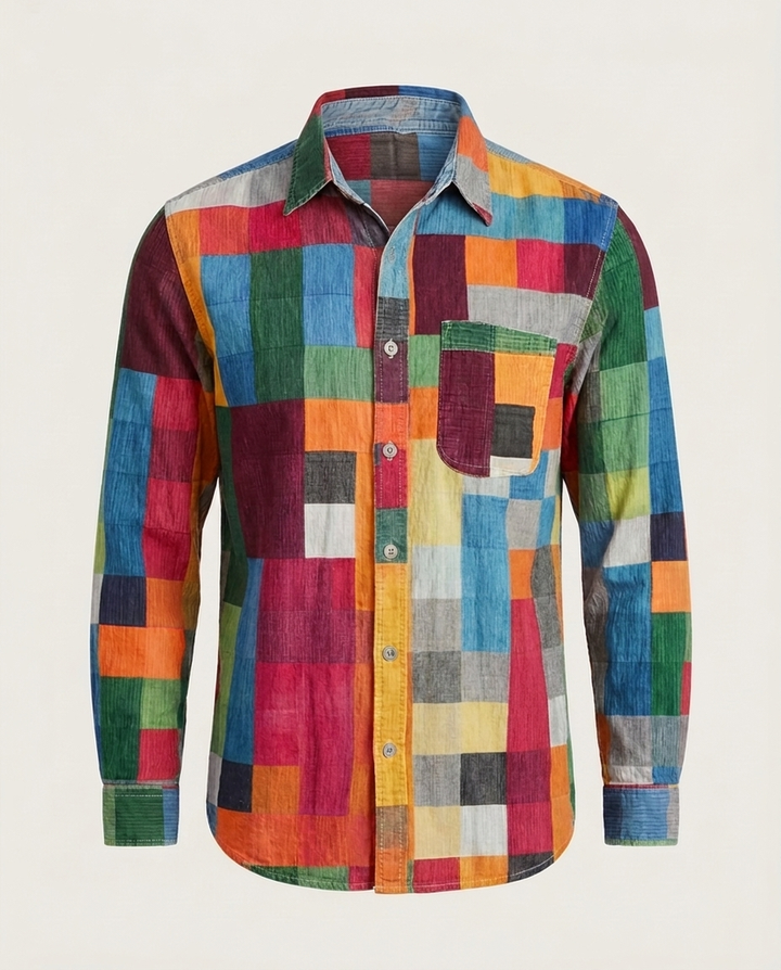 Kevin - Hochwertiges Patchwork-Hemd