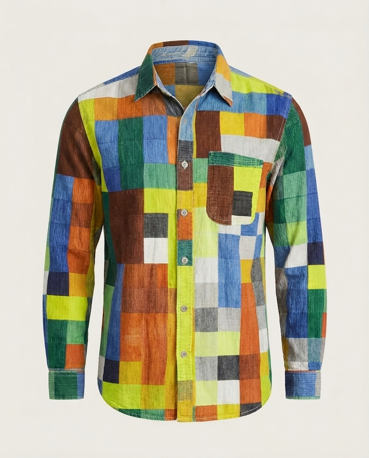 Kevin - Hochwertiges Patchwork-Hemd