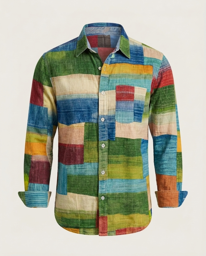 Kevin - Hochwertiges Patchwork-Hemd