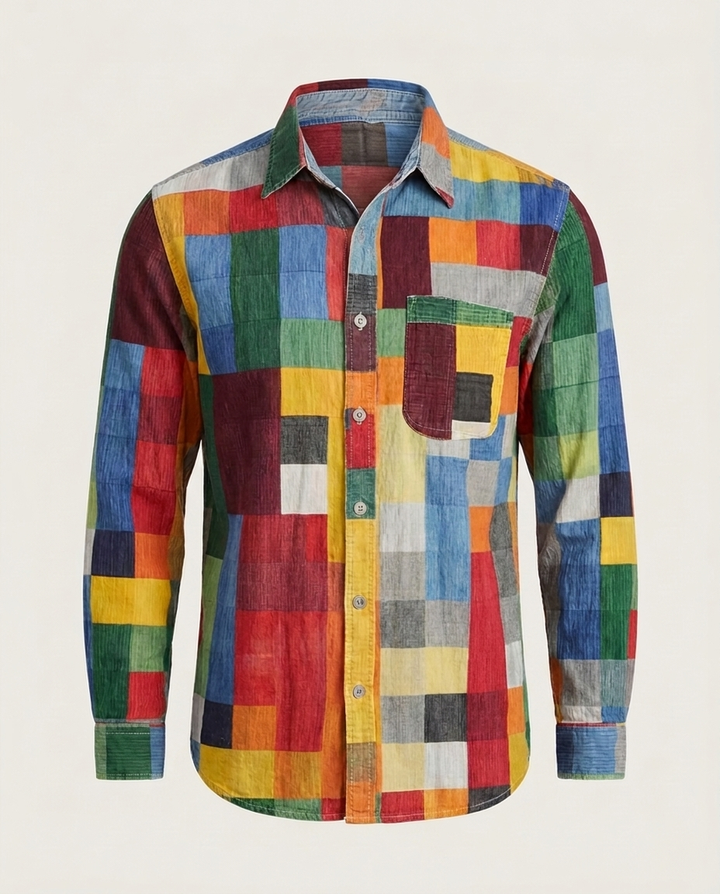Kevin - Hochwertiges Patchwork-Hemd