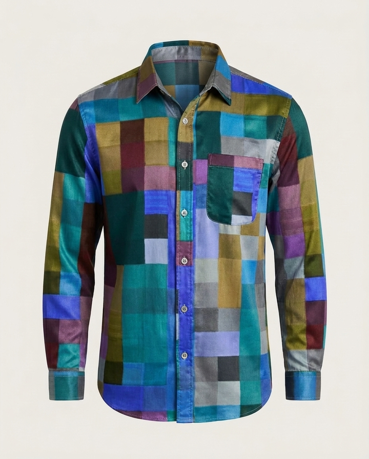 Kevin - Hochwertiges Patchwork-Hemd