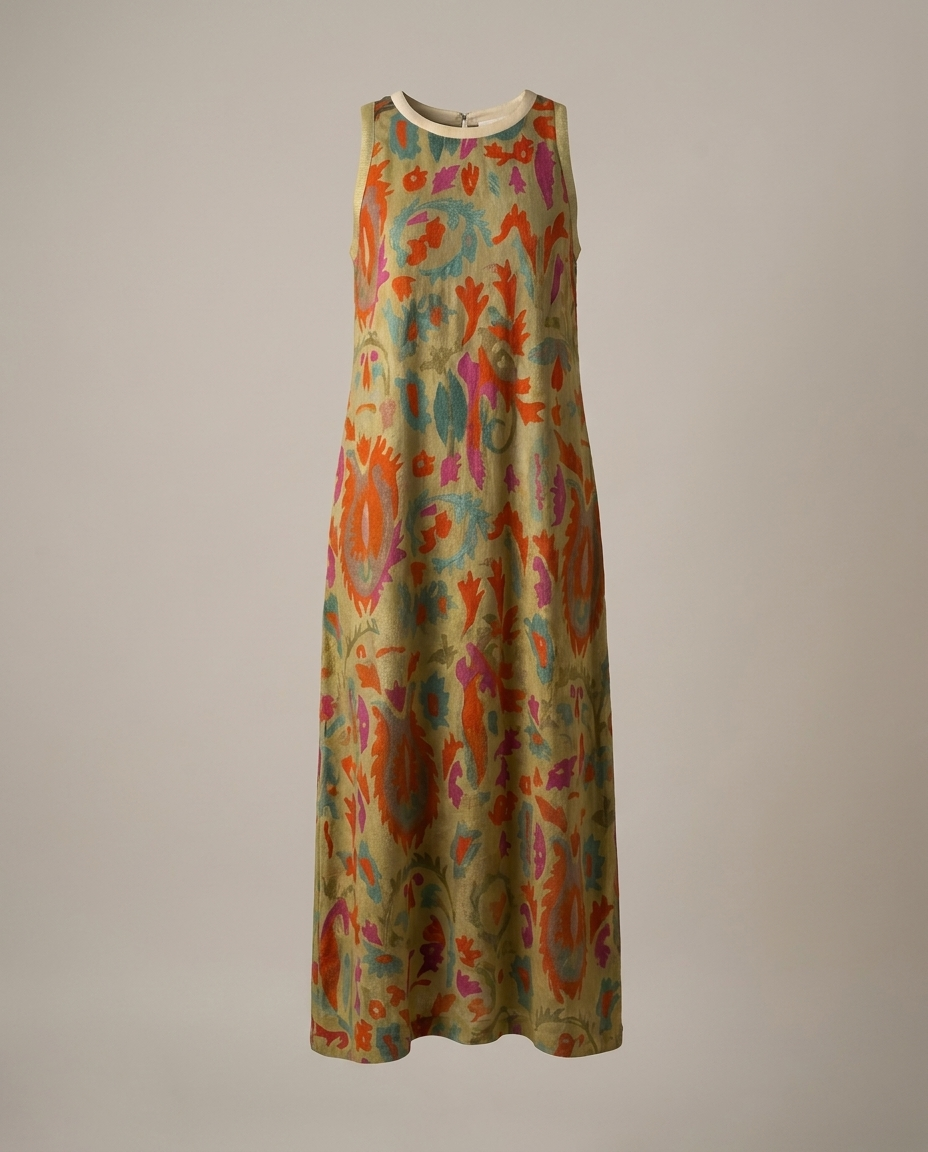 Daniela - Langes Kleid mit passendem Gilet
