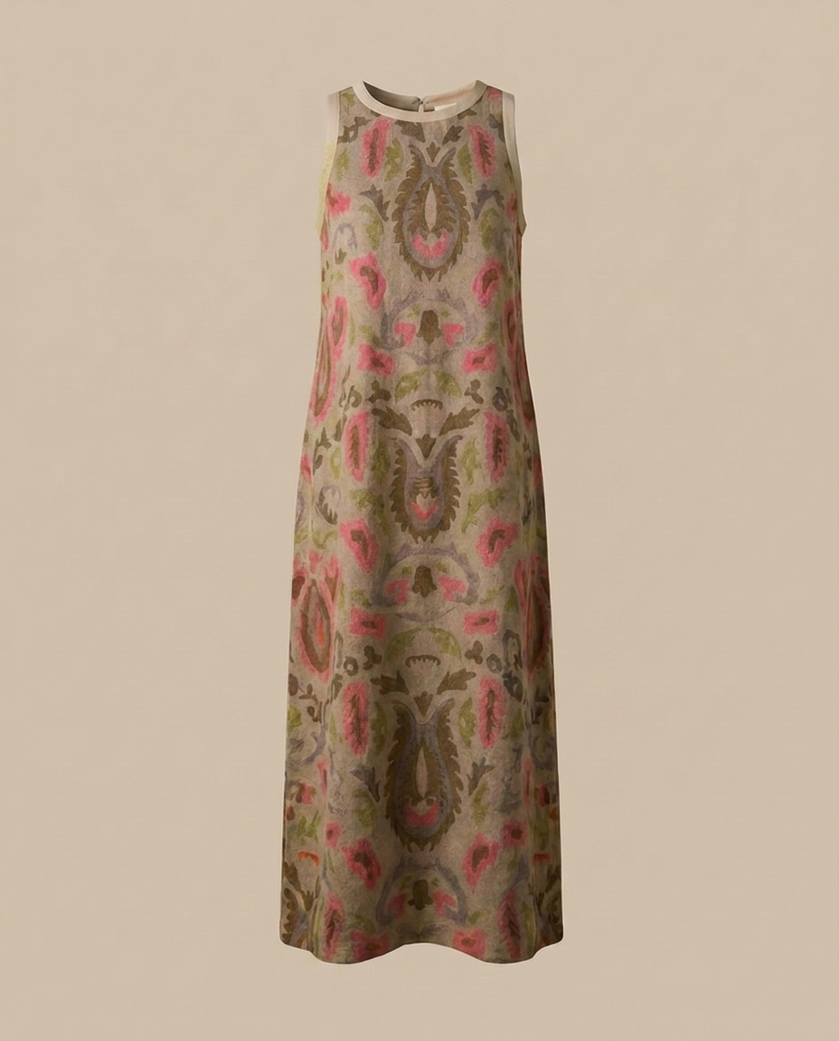 Daniela - Langes Kleid mit passendem Gilet