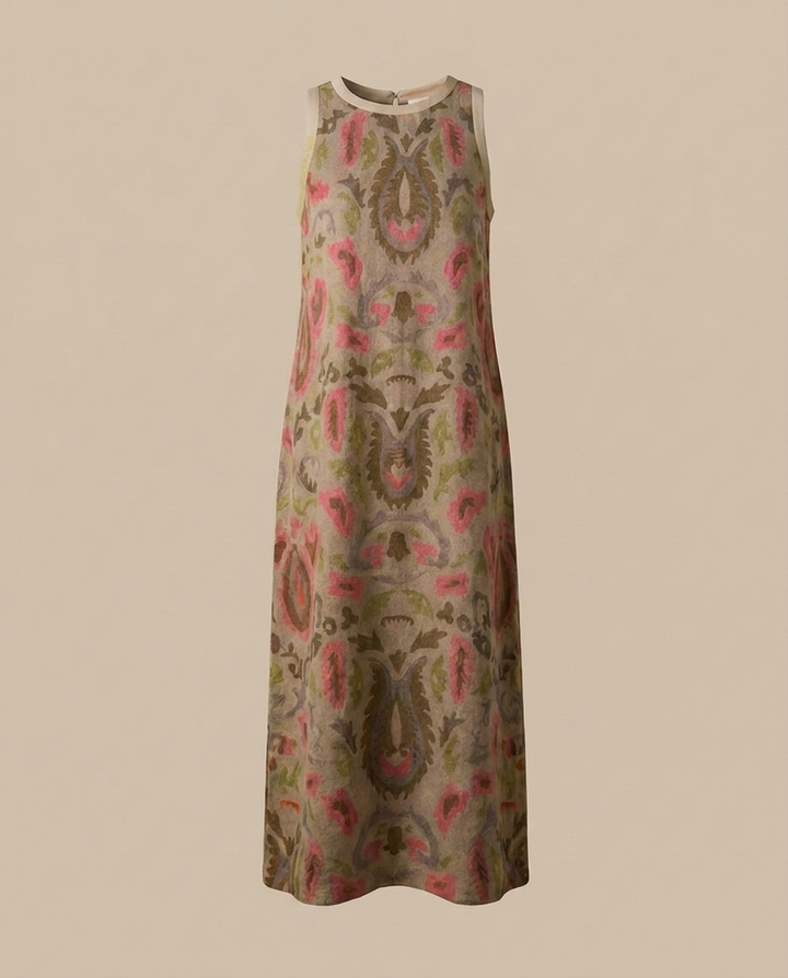 Daniela - Langes Kleid mit passendem Gilet